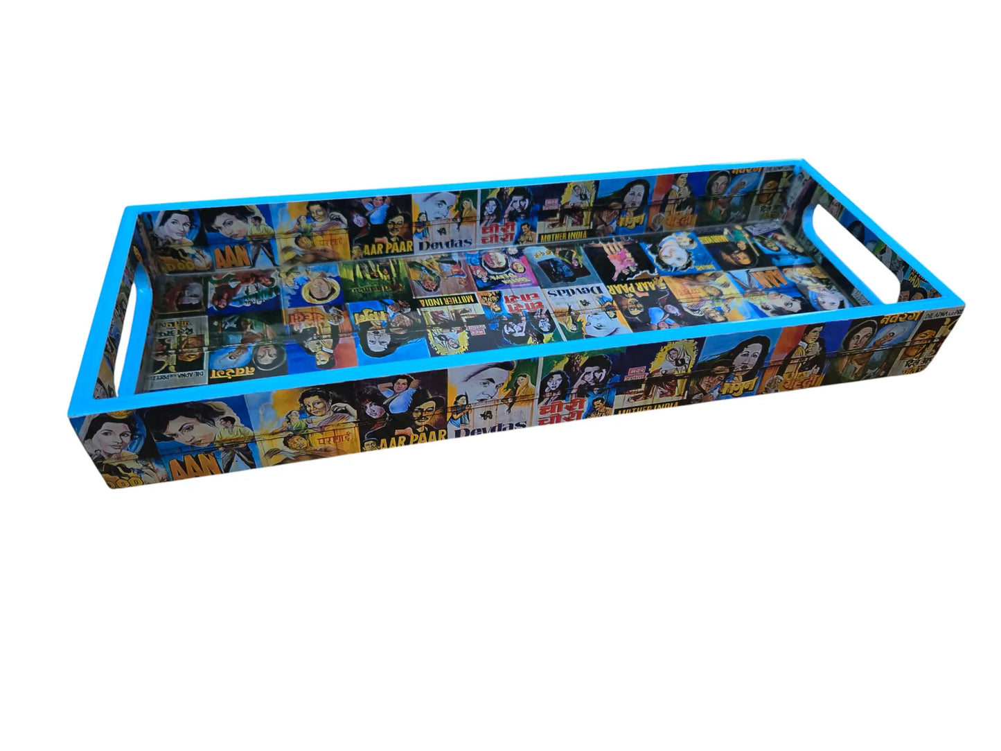 LensiQ Designer Digital Photo Print Rectangular MDF Wood Tray - Filmistan